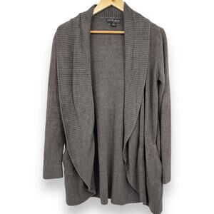 Barefoot Dreams Cozychic Lite Cocoon Open Cardigan Light Mauve Women's M Pockets